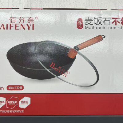 佰分意麦饭石不粘锅32cm