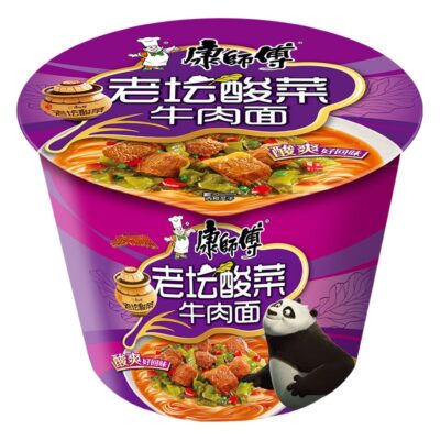 康师傅老坛酸菜味桶装方便面 119G